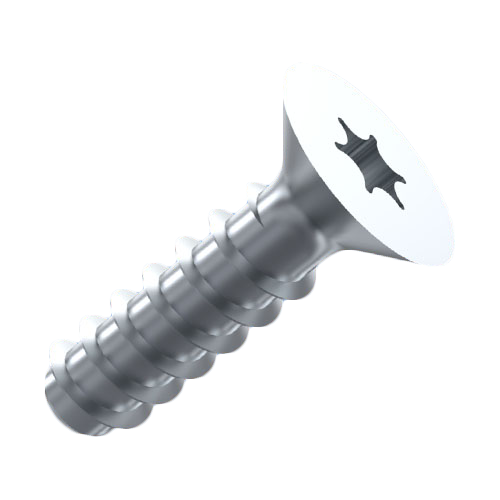 Self-Tapping Screw for Plastic 2.5x6 PT Galvanized Q&T Steel Torx Countersunk