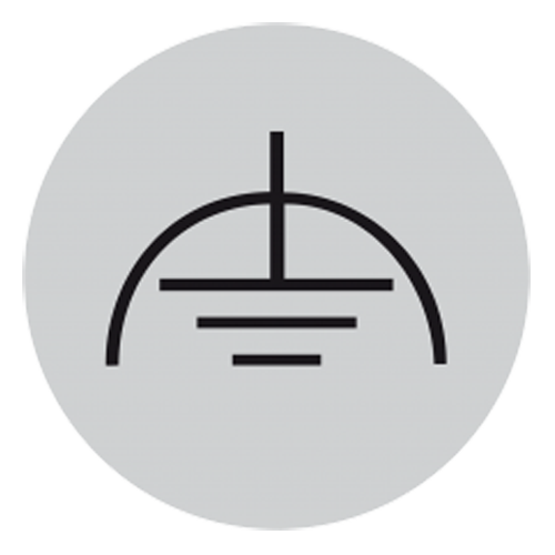 Label DIN EN 60445 - low voltage external earth