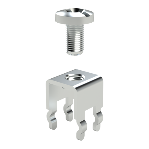 PC Mount Screw Terminal UNC6-32 Brass tinned max. 15 Amps