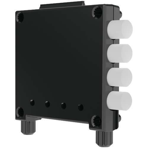 Vertikal-Lichtumleiter für SMD-LEDs 4-fach Polycarbonat klar