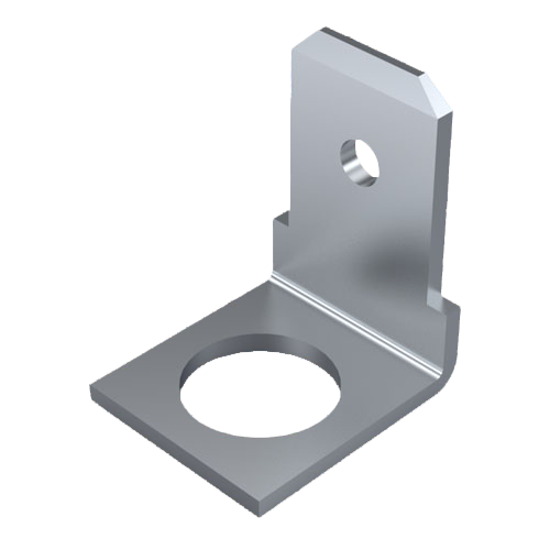 Blade Terminal 6.3x0.8 | 90° | ø4.3 Tin-Plated Brass