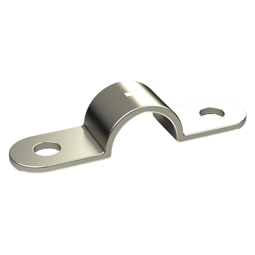 Cable Clamp Two-Sided Fastening Ø 6.0 | Hole Ø 2.1 | Nickel-Plated Steel
