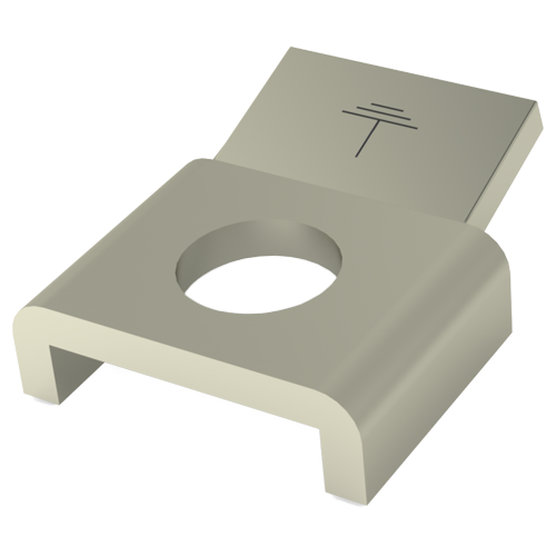 Clamping Bracket Type F M5 A2 Plain Stainless Steel