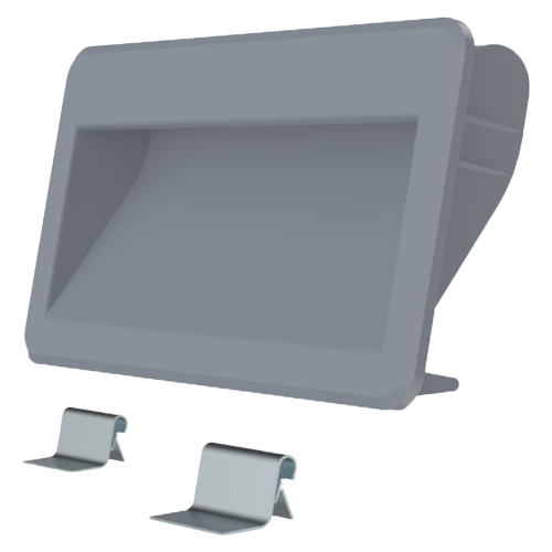 Tray Handle incl. spring clips Mounting opening 103x49mm RAL7035
