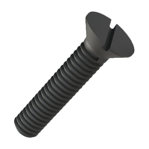 Countersunk Screw ISO2009 M3x8 PA-66 Black UL94-V2 Slotted