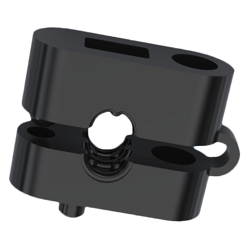 Zugentlastung 22 x 8,8 mm schlagzäh, schwarz, für M4-Schraube