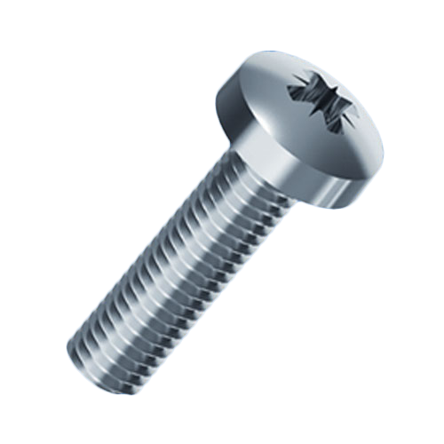 Flat Head Screw ISO7045 M4x8 A2 Plain ST STL Cross Recess Pan Head