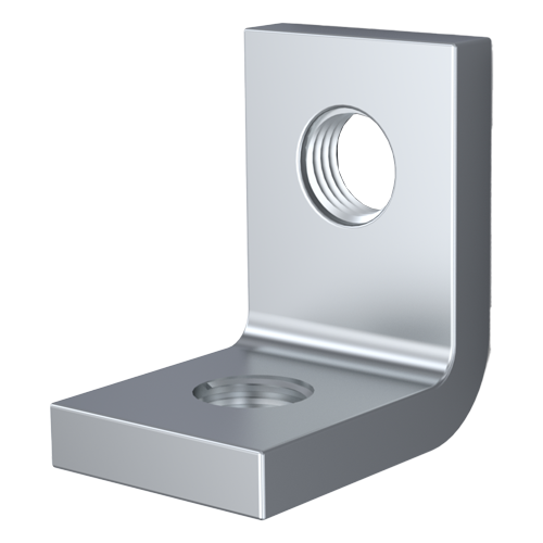 Mounting Bracket 90°/2x UNC4-40 Steel zinc plated