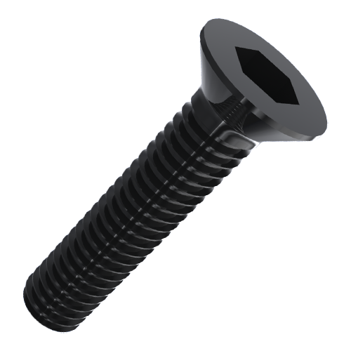 Countersunk Screw ISO10642 M3x8 Black Galv. Steel 10.9 Hexagon Socket