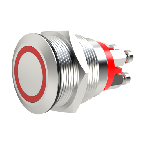 Switch Vandal Resistant Illuminated Stainless steel/1-pole/screw term.