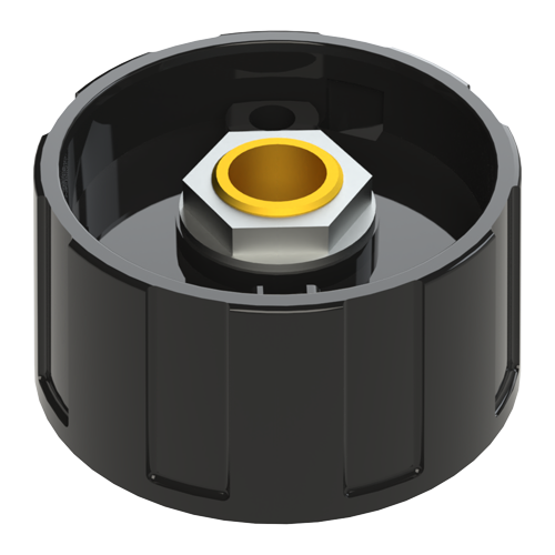 Collet Knobs ø31mm / spindle ø6.35mm / black