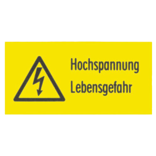 Labels - High Voltage DIN EN ISO 7010-W012