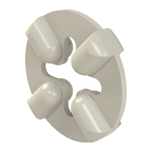 Perm-O-Pad round TO-18 and T1 3/4 Polyamid 6/6 white UL94-V2