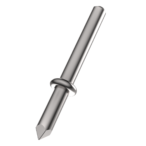 Terminal Pin ø1.3x11.0mm Brass silver-plated - round press-in