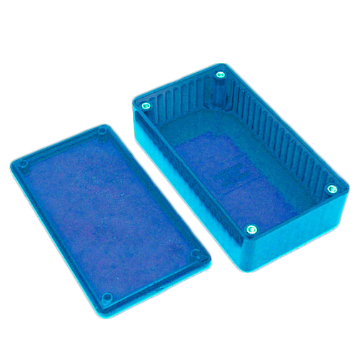 Translucent PC Enclosure 1591 / Ice Blue / 50 x 100 x 21 mm