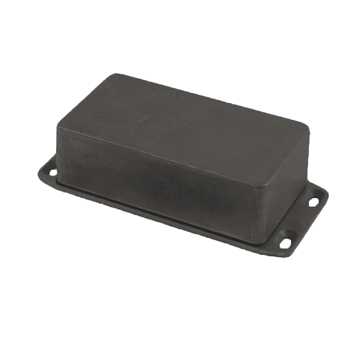 Diecast Aluminum Enclosure 1590FL / black / Flanged Lid