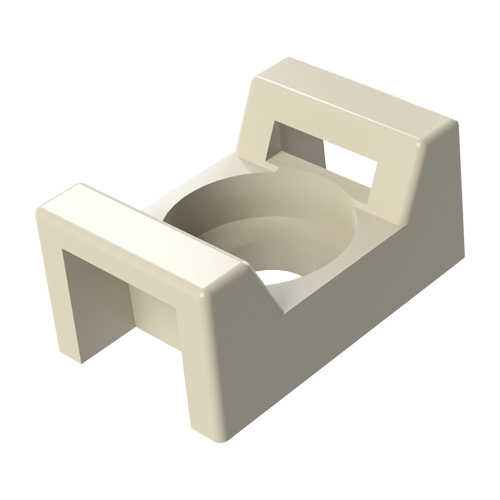 Flat Tie Holder 2.5-7.6mm hole ø5.2mm Polyamid 6.6 natural UL94-V2 E70062