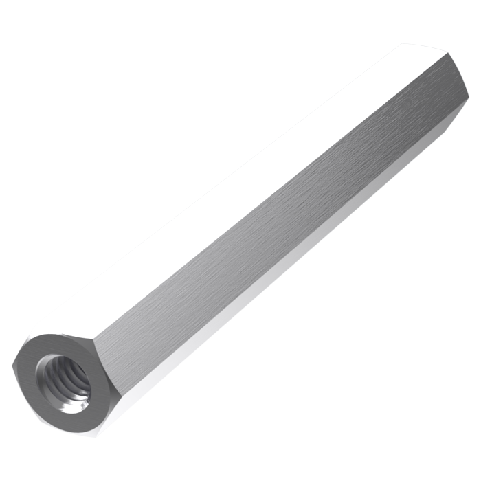 Abstandsbolzen Aluminium passiviert I/I SW7x55 | Gewinde M4x9 / M4x9