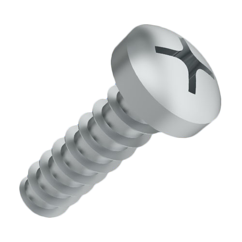 Self-Tapping Screw for Plastic 2.2x4.5PT Galvanized Q&T Steel Pozi Pan Head
