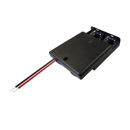 Battery-Holder 4x Mignon "AA" Housing Snap-On Cover,wire terminal