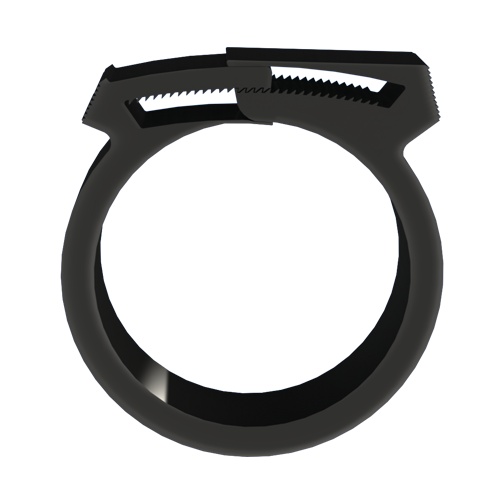Interlocking Hose Clamp Ø17.0-18.5 Polyamide 6.6 black