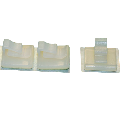 Flat Cable Clamp 16x16mm with adhesive tape 10pcs on tape