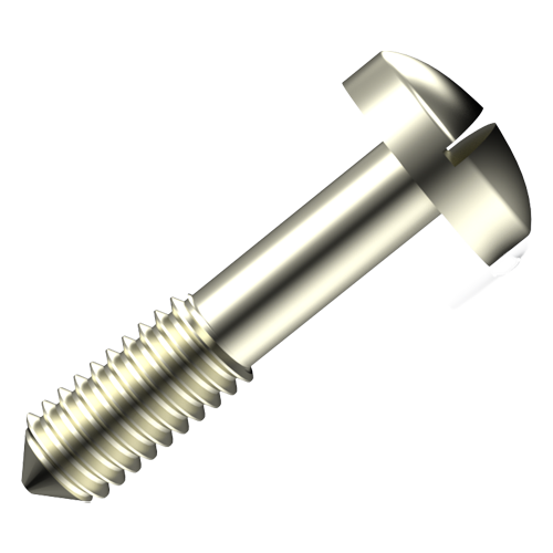Captive Screw M4x14 Pan Head Nickel-Plated Brass Slotted