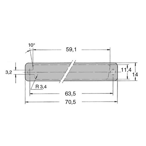 Abdeckkappen D-SUB 37-polig / 70,5 x 14,0mm