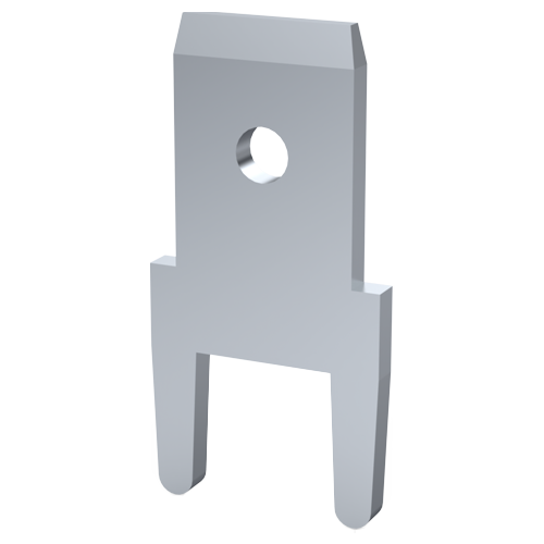 Blade Terminal 4.8x0.8 | 12.8 Tin-Plated Brass