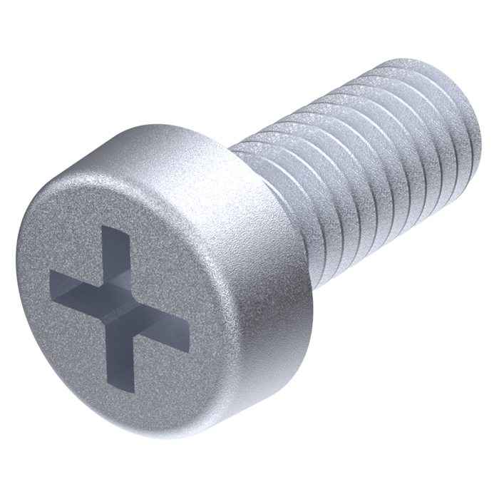 Cheese Head Screw ISO7048 M3x6 Galvanized Steel 4.8 C/R