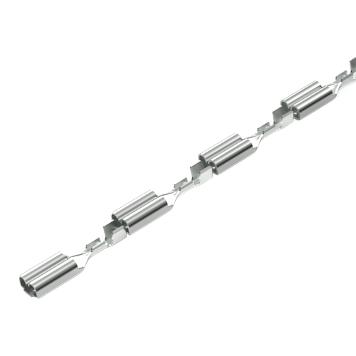 Flachsteckhülse 2,8x0,8mm Bandware Messing verzinnt 0,5-1,0mm²