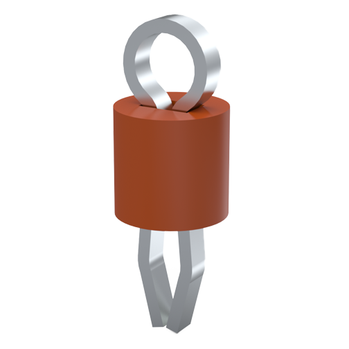 Testpunkt THM Ø1,8 orange Phosphorbronze versilbert