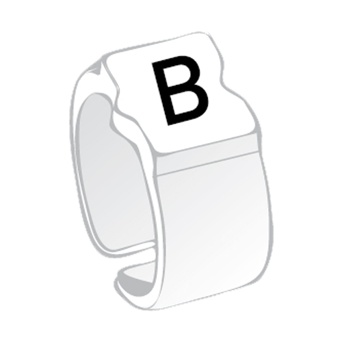 Cable marker PLIO SNAP+PS03"B" POM WHITE