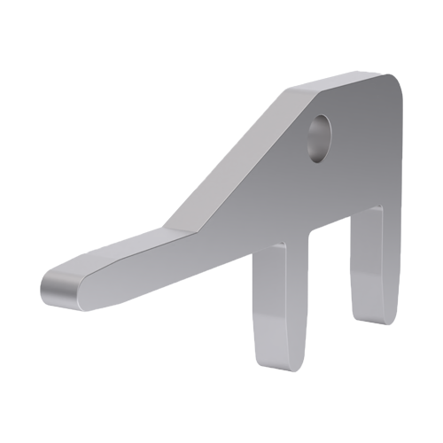 Solder Terminal Pin 1.1x14.5mm 90° Brass silver-plated 1.0mm thick