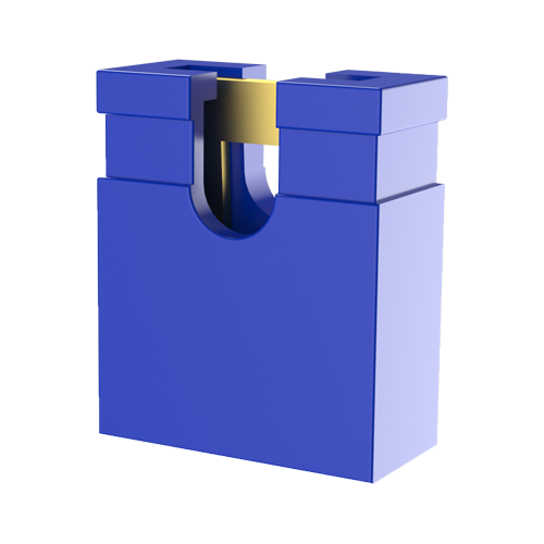 Jumper for Square-Pin,color blue Phosphorbronze,gold-plated