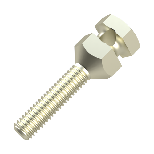 Retaining Bolt w/ Cross Hole Ø2.2 | AF6x8 Nickel-Plated Brass