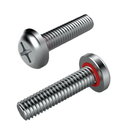 Flachkopfschraube ISO7045 M6x12 ST A4 Phillips, Dichtung SEELSKREW®