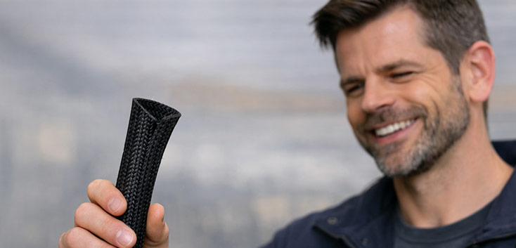 Flexible Verkabelungslösung: Der selbstschließende Gewebeschlauch