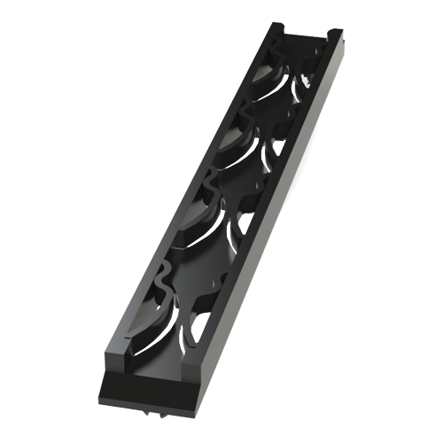 Card Guide for 1.3-2.2mm 83mm Polycarbonat black UL94-V0