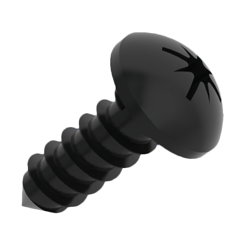 Tapping Screw DIN7981 Ø2.9x6.5 Black Galv. Steel Cross Recess Pan Head