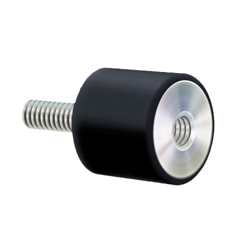 Schwingungsdämpfer, zylindrisch / Innen + Aussengewinde