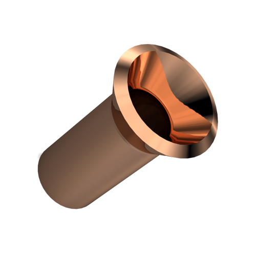 Tubular Rivet DIN 7340 C 1.2x2.2mm Copper, pure/clean