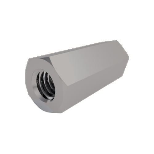 Abstandsbolzen Stahl rostfrei blank I/I SW5x21 | Gewinde M2,5x7 / M2,5x7