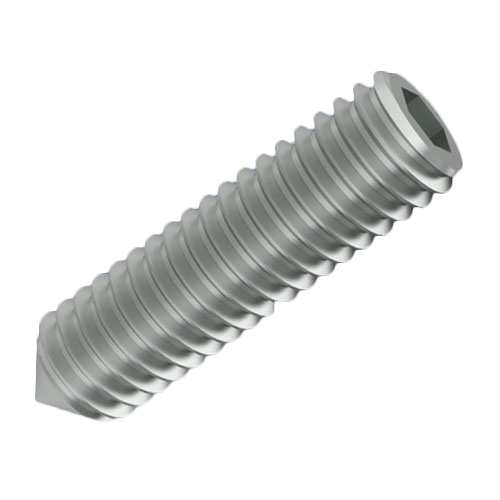 Set Screw DIN914/ISO4027 M3x6 ST-4.8 Zinc Hex Socket Cone Point