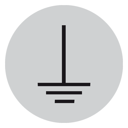 Label acc. DIN EN 60445 Earth Point