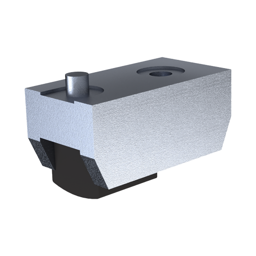 Instrument Foot 34.0x18.0 Zinc Die Cast silver