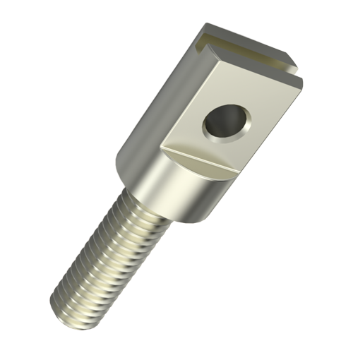 Retaining Bolt w/ Cross Hole Ø2.0 | Ø5.5x8.5 Nickel-Plated Brass