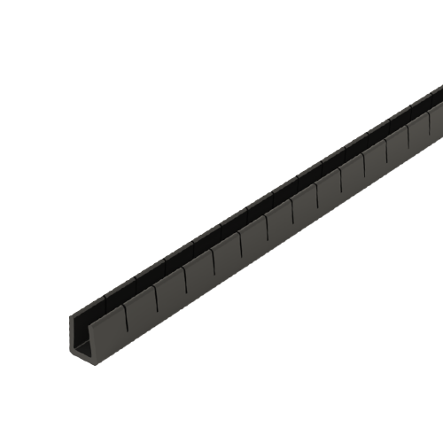Continuous Grommet Strip 0.9-1.8mm Polyamid 6.6 black UL94-HB/reel 30m