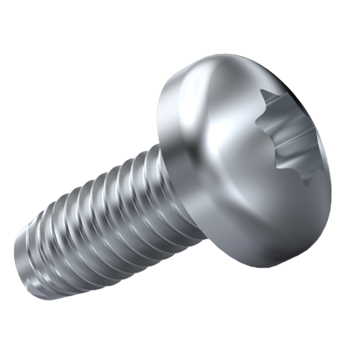 Gewindefurchende Schraube DIN7500C M5x16 Stahl rostfrei A2 blank Torx Linsenkopf