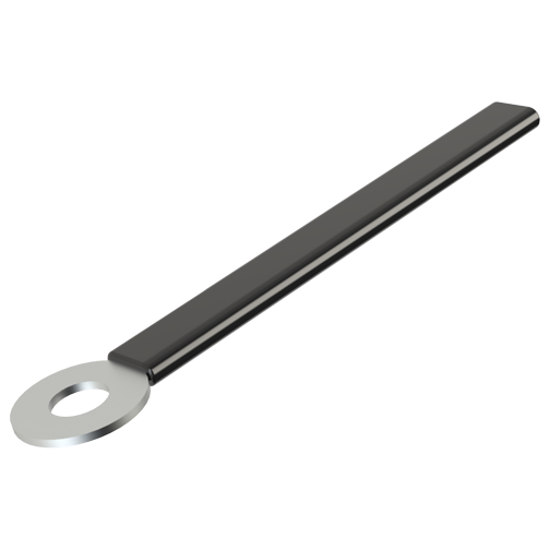 Cable Clamp 35.0/ø4.2mm Steel with PVC coating black (UL)